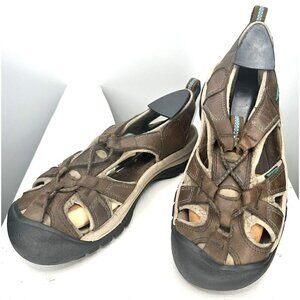 KEEN Newport Sandals Womens Size 6 Brown Leather Waterproof Hiking Fisherman